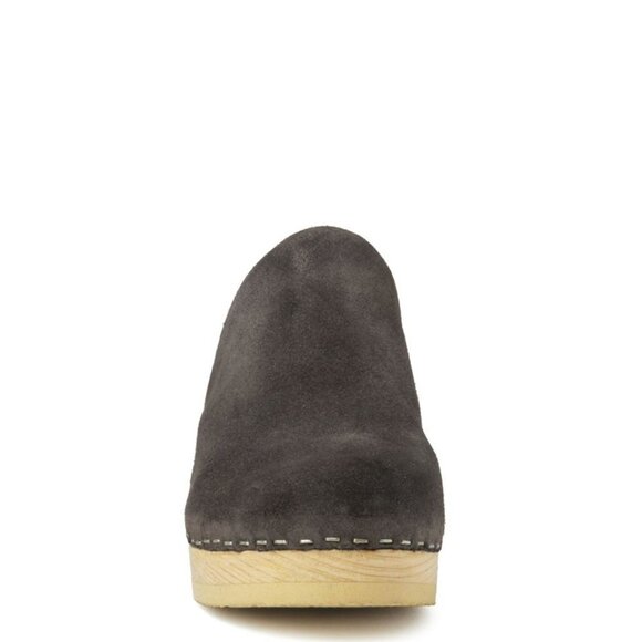 RAG & CO DARCIE TAUPE SUEDE CLOGS Grey Size 8 - Picture 2 of 5